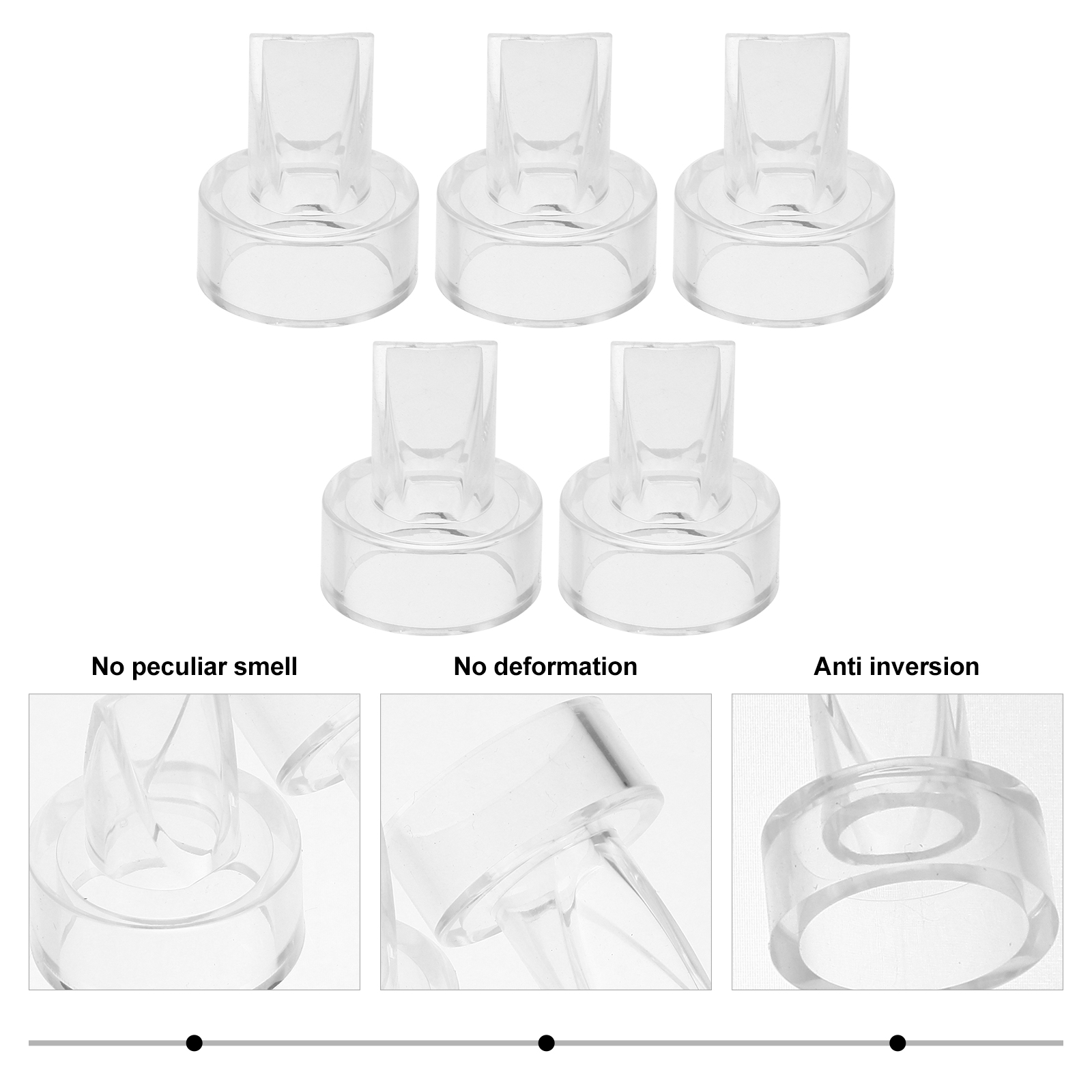 Manual Bomba De Diafragma De Silicone, Acessórios De Substituição, Extrator De Leite Materno, Pico, 5 Pcs