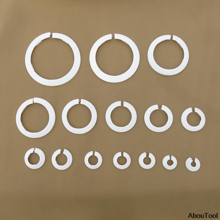 ฝาครอบท่อตกแต่งท่อ PVC แหวนท่อระบายน้ําท่อสีขาวสําหรับเครื่องปรับอากาศท่อในครัวเรือนท่ออุปกรณ์เสริม 10-140
