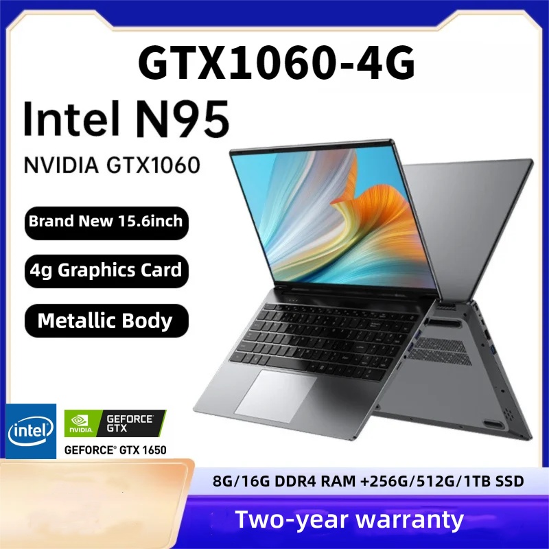 15.6 " Intel N95 GTX1060 clavier rétro-éclairage ordinateurs portables notbook ordinateur pc Windows 11 offres de prix pas cher