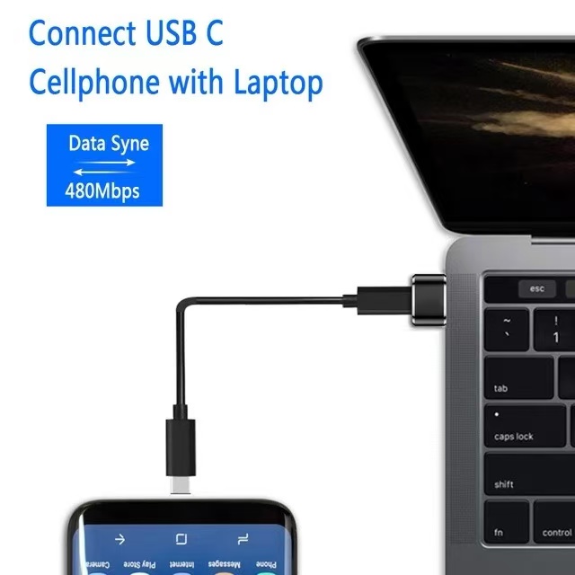 Usb para tipo c otg adaptador de telefone USB-C macho para fêmea tipo-c conversor para macbook samsung xiaomi huawei iphone conector usbc