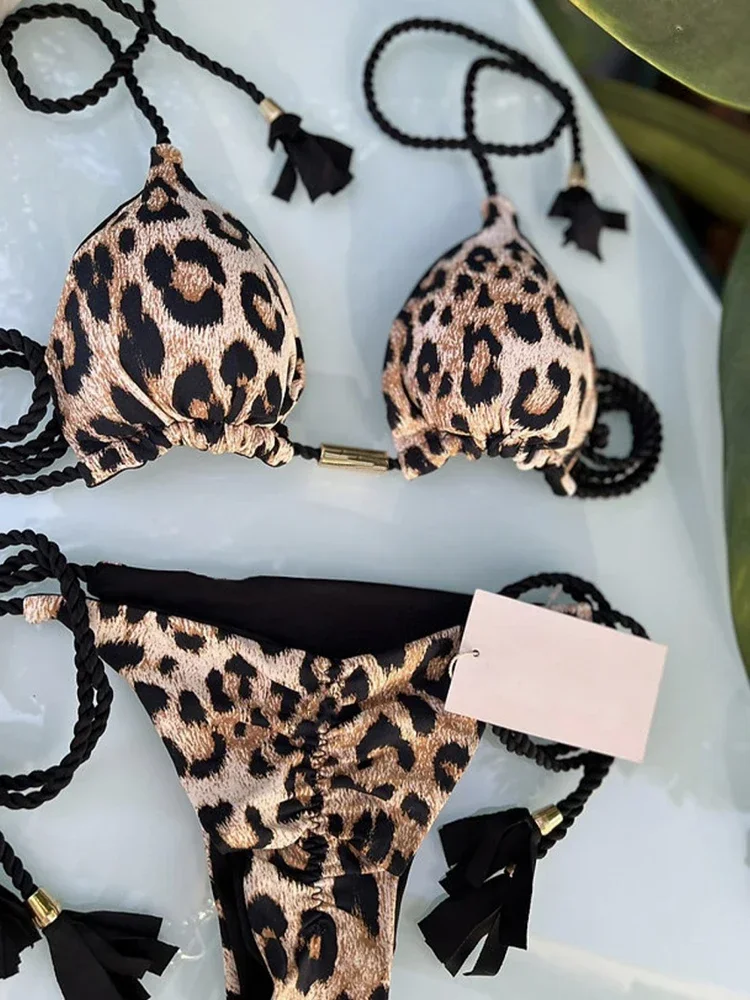 Maillot de bain Sexy femmes Triangle Bikinis ensemble String pansement maillots de bain couleur unie maillot de bain deux pièces String maillots de bain vêtements de plage