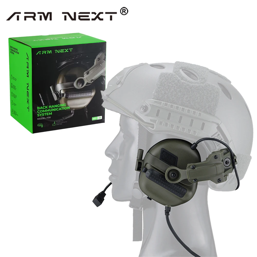 ARM NEXT F30 Shooting Earmuffs Tactical Helmet Headset Electronic Hearing Protector Hunting Active Noise Reduction Headphone