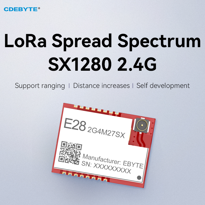 LoRa SX1280 PA+LAN 27 dBm 2,4 GHz SPI Wireless RF Modul 8 km Fern CDEBYTE E28-2G4T27SX Sender IPEX Loch Smart Home