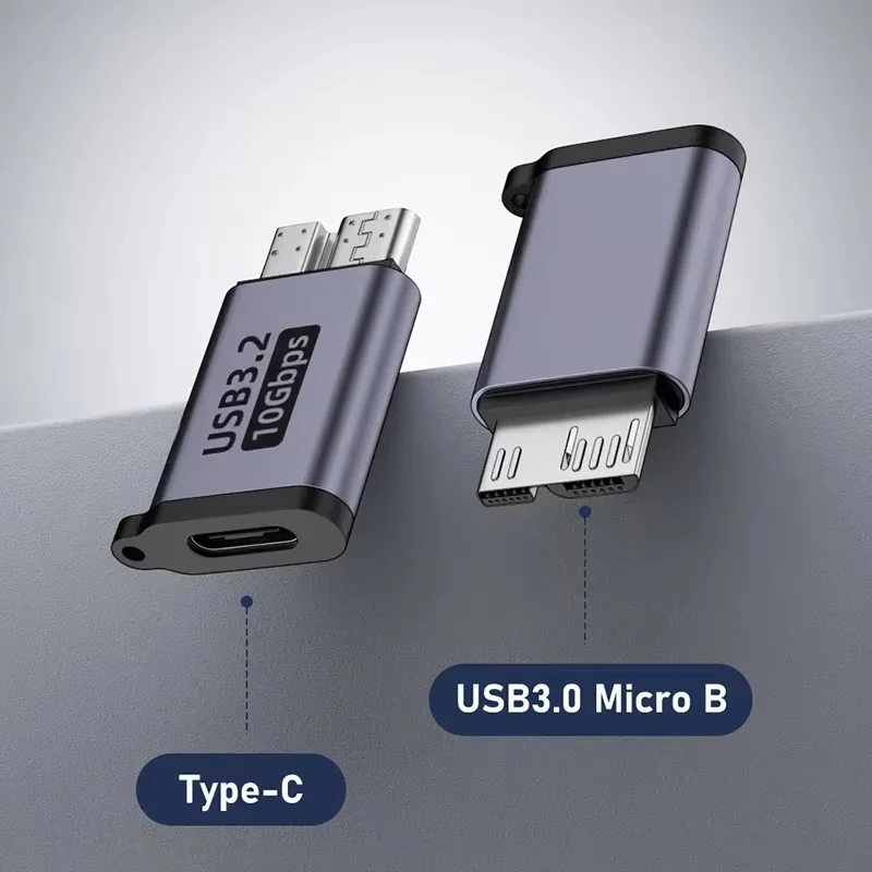USB C 3.0 Micro B ชายประเภท C หญิงอะแดปเตอร์ Type-C ถึง Micro B สําหรับแล็ปท็อปฮาร์ดดิสก์ไดรฟ์ภายนอกกล่อง Samsung S5