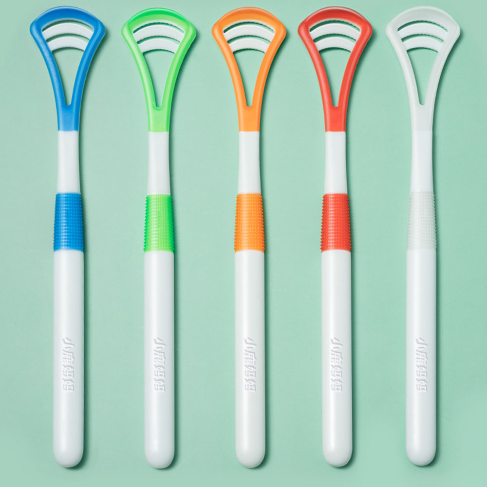 Fawnmum 両面舌クリーニングブラシ大人のための新鮮な息舌スクレーパーシリコーン舌クリーナー口腔ケアツール 5 色