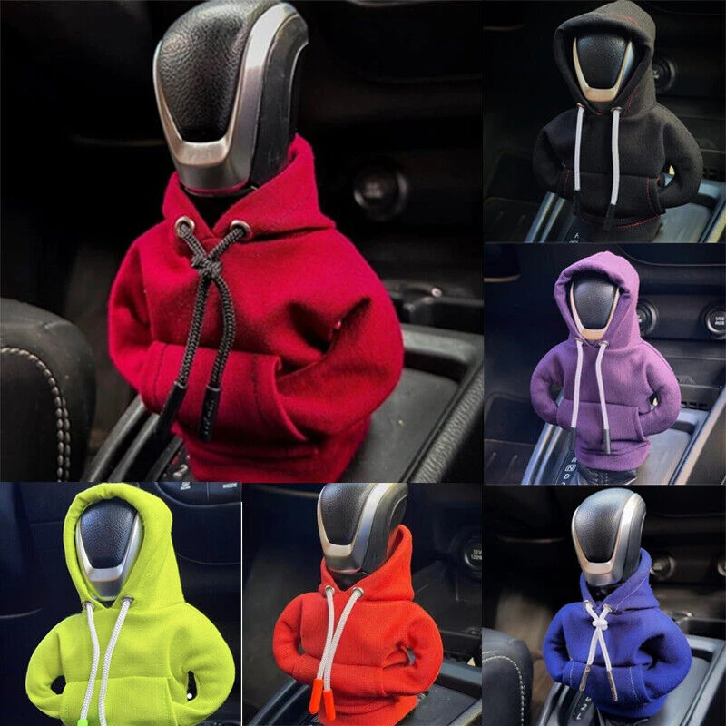 Shift de engrenagem mini capa com capuz capa de mudança de engrenagem alça decoração se encaixa manual automático universal alavanca de mudança do carro decoração interior