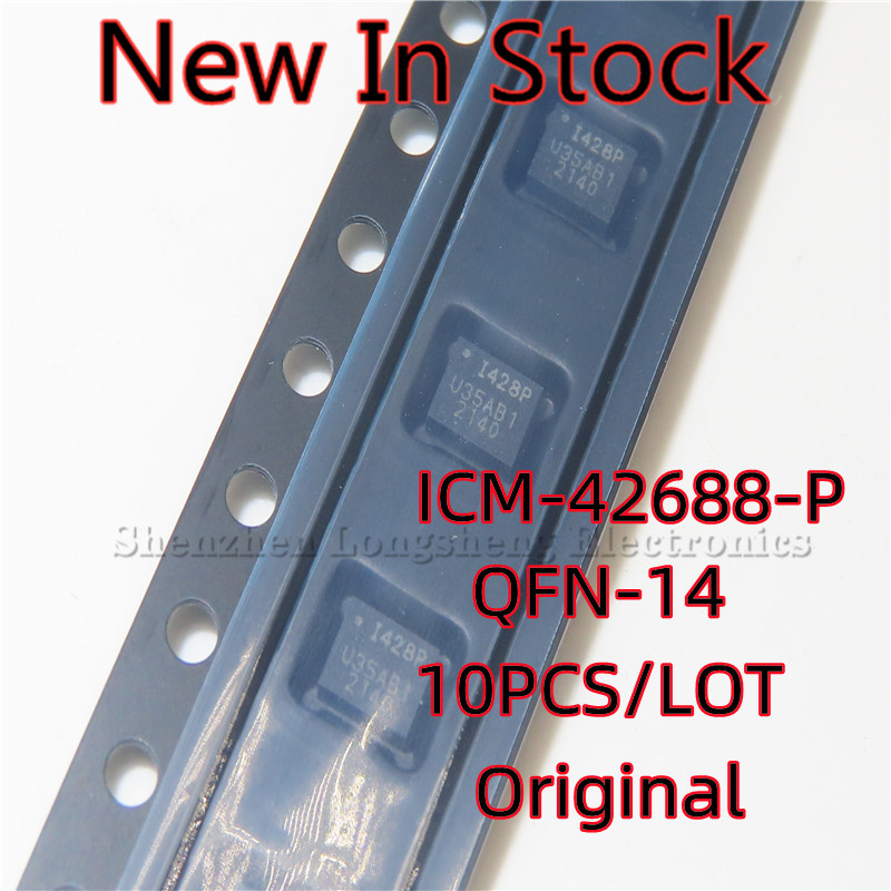 10 buah/lot ICM-42688-P 428P QFN-14 SMD 6-axis sensor gerak chip baru dalam stok kualitas asli 100%
