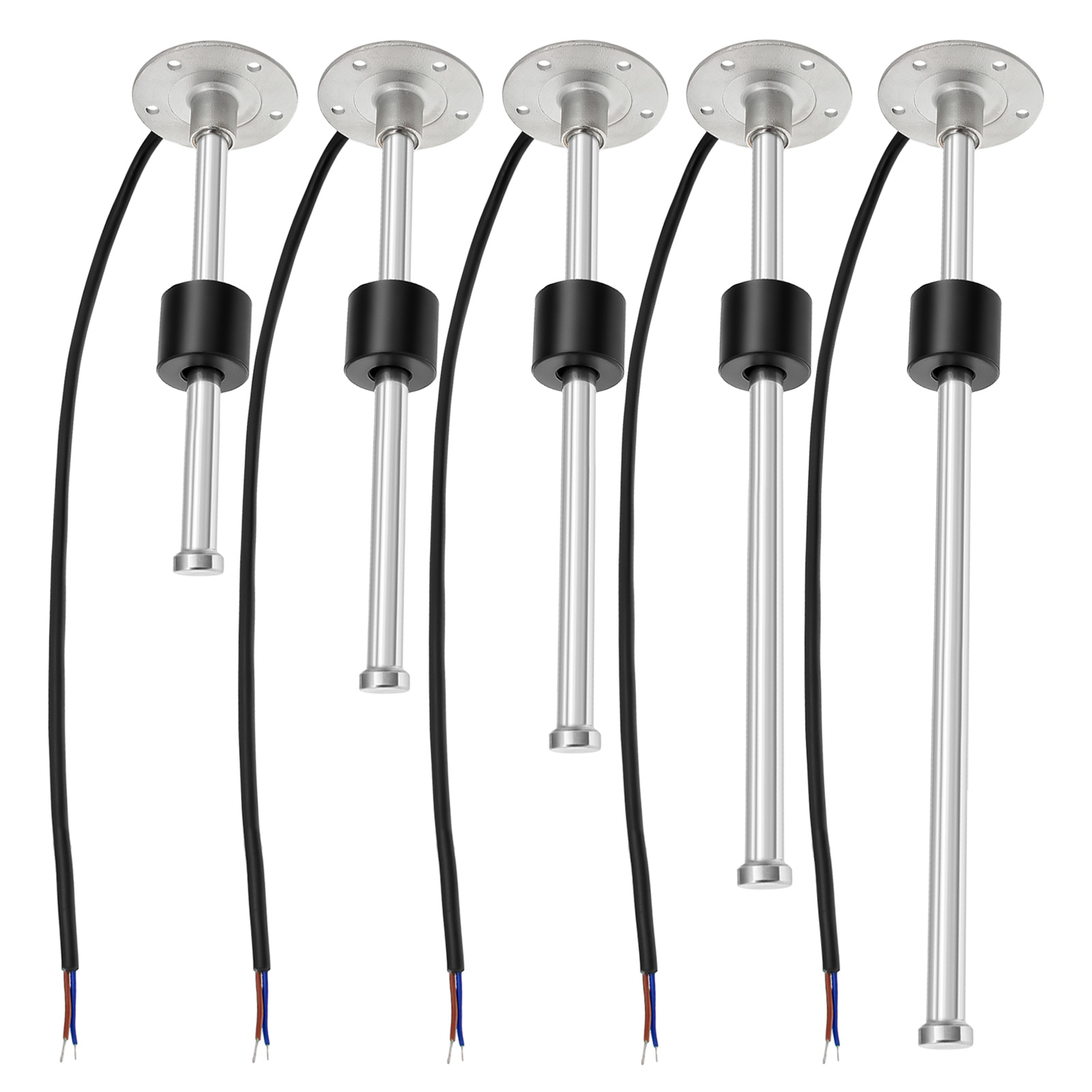 7 色バックライト 52 ミリメートル水位ゲージ 0-190 オーム水位センサー防水水タンクメーターインジケーターボート車 12V 24V