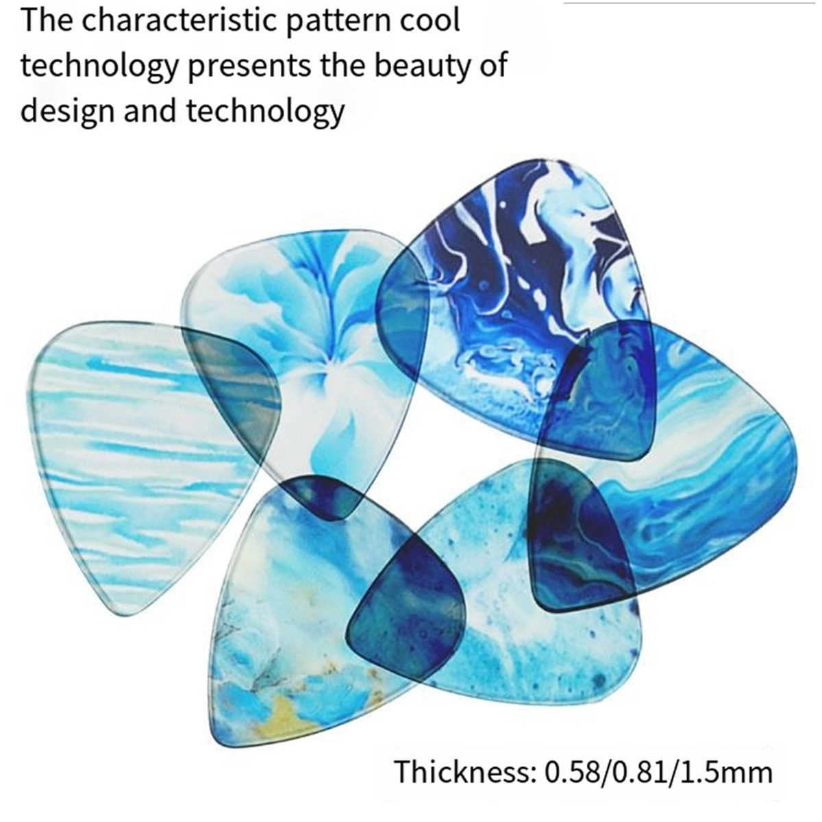 Palhetas transparentes a71p, palhetas de guitarra, guitarra folk, palhetas transparentes de cor personalizada b