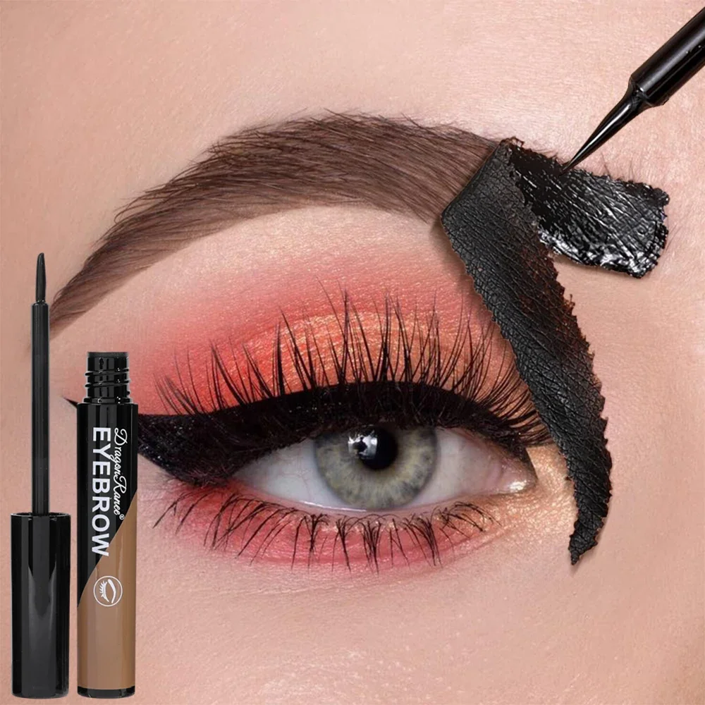 Gel para cejas despegable, tatuaje de cejas Natural, tinte negro y marrón, maquillaje resistente al agua, potenciadores de cejas duraderos, Gel líquido, desgaste fácil