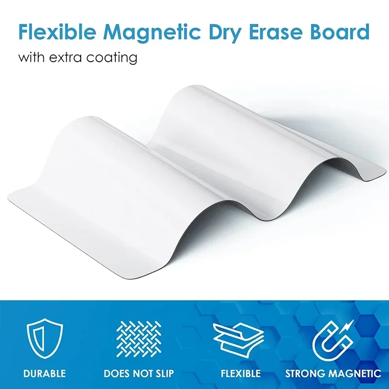 A3 Size Magnetic Whiteboard Dry Erase White Board, Fridge Stickers for Refrigerator Kitchen Planner Bulletin Board