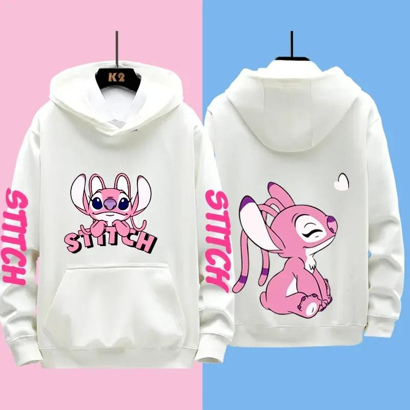 Miniso Divertente Anime Autunno Inverno Uomo Donna Felpa con cappuccio Bambini Vesti Kid Ragazza Ragazzo Lilo e Stitch Felpa Manga Felpa con cappuccio Baby Casual