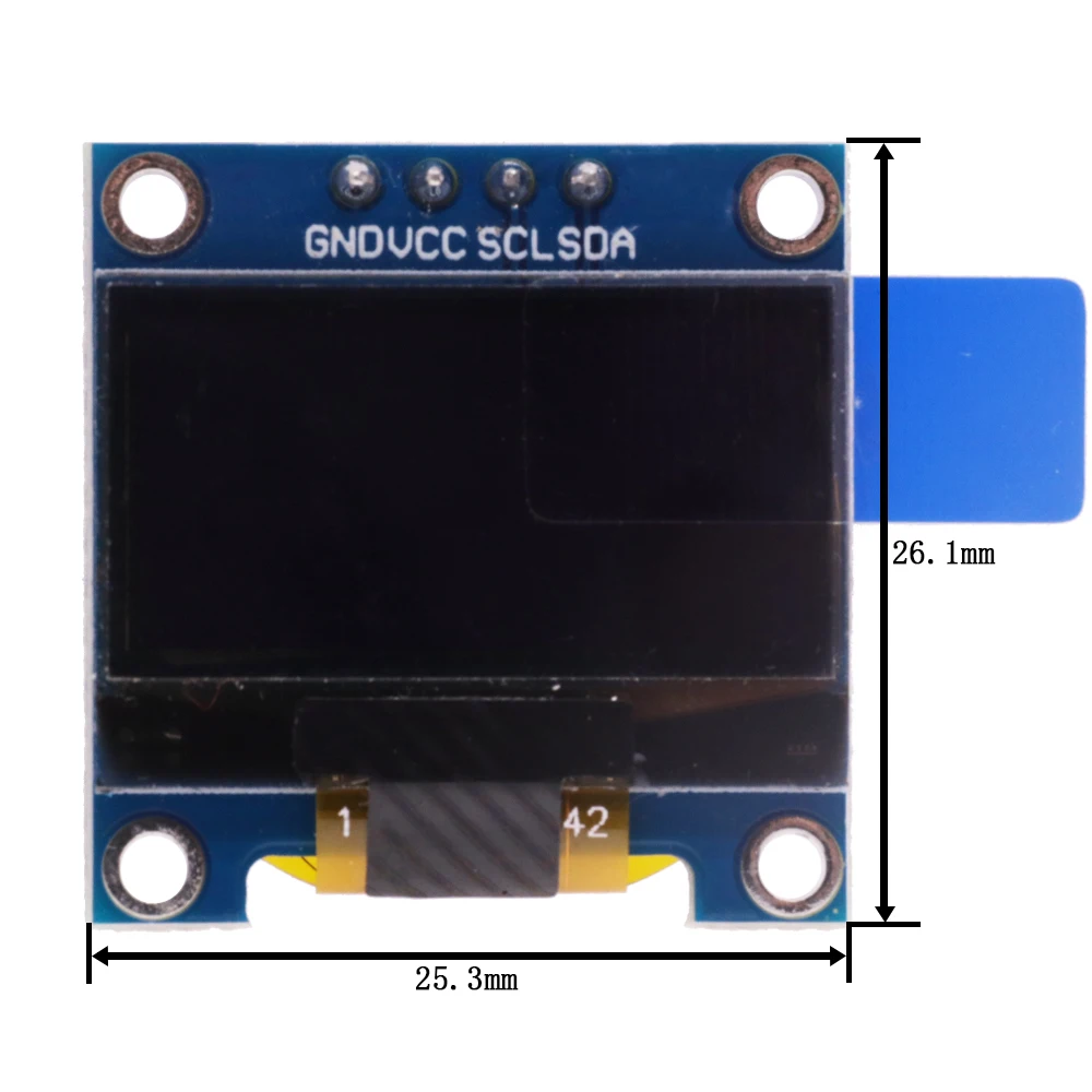 Módulo de pantalla OLED de 4 pines, 7 pines, Color blanco y azul, 0,96 pulgadas, 128X64, amarillo y azul, para Arduino, 0,96 ", IIC, I2C, SPI, comunicación