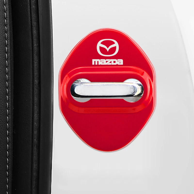 4 sztuki naklejek na automatyczną blokadę drzwi do Mazda 2 Mazda 3 M6 M3 Speed Ms CX-3 CX-5 Akcesoria