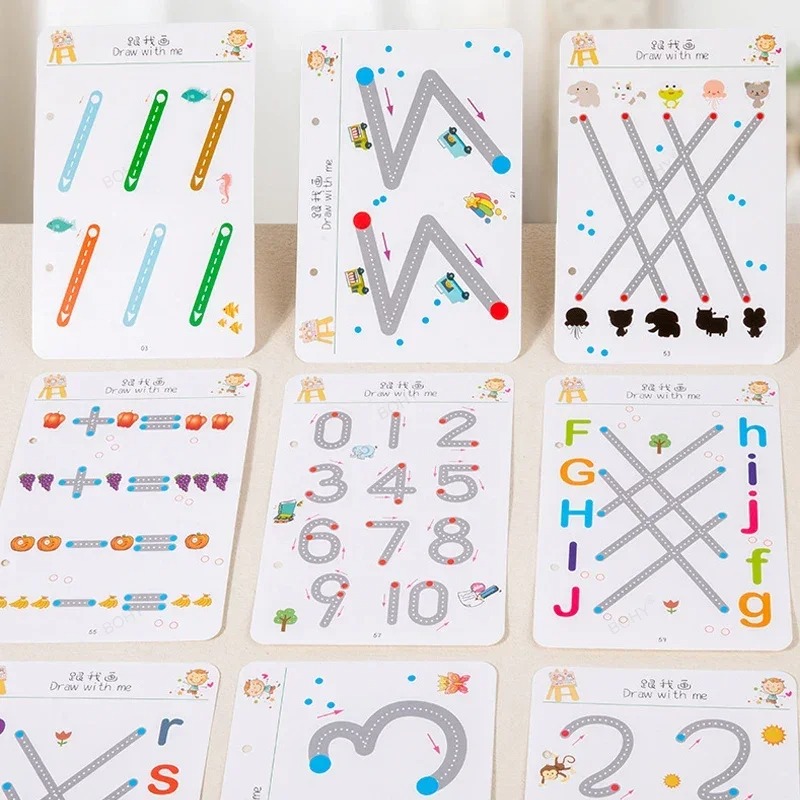 Mathematical Training Early Education Book Pen Control Kids Painting Brain Development for Kids