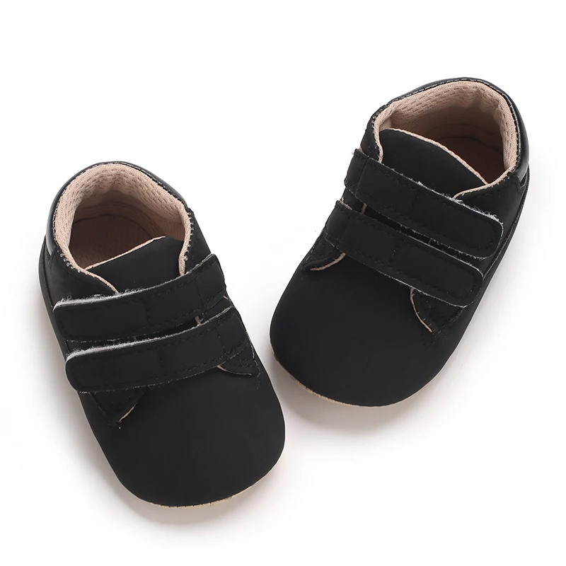 Schuhe für Neugeborene, klassisches Leder, weiche Sohlen, rutschfeste Kleinkind-Wanderschuhe für Jungen und Mädchen, 0–18 Monate, First-Step-Wanderschuhe