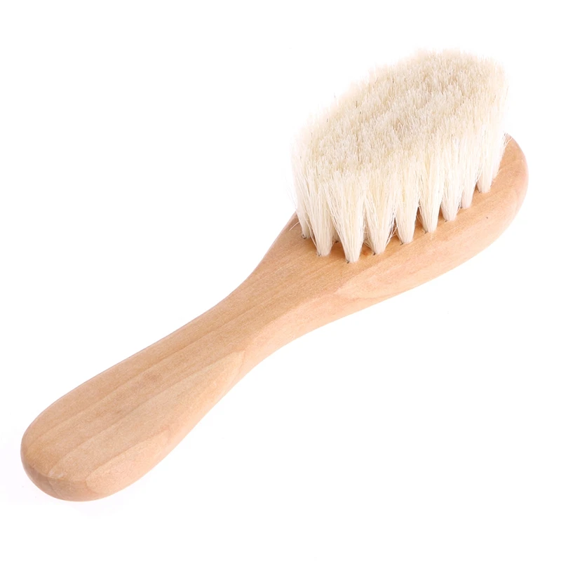 아기 나무 브러시 빗 너도밤 나무 부드러운 양모 신생아 빗 머리 마사지 아기 청소 샤워 순수 Natur 헤어 브러시 베이비 케어