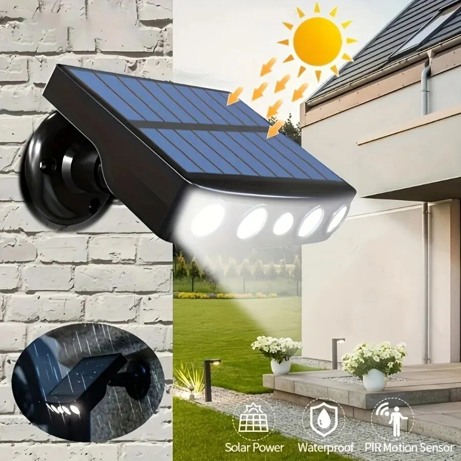 Leistungs starke 4 LED Solar Sicherheits leuchten Outdoor Dekor Sensor Bewegung 3 Modi Straße wasserdichte Lampe Wand Nachtarbeit Licht für den Garten