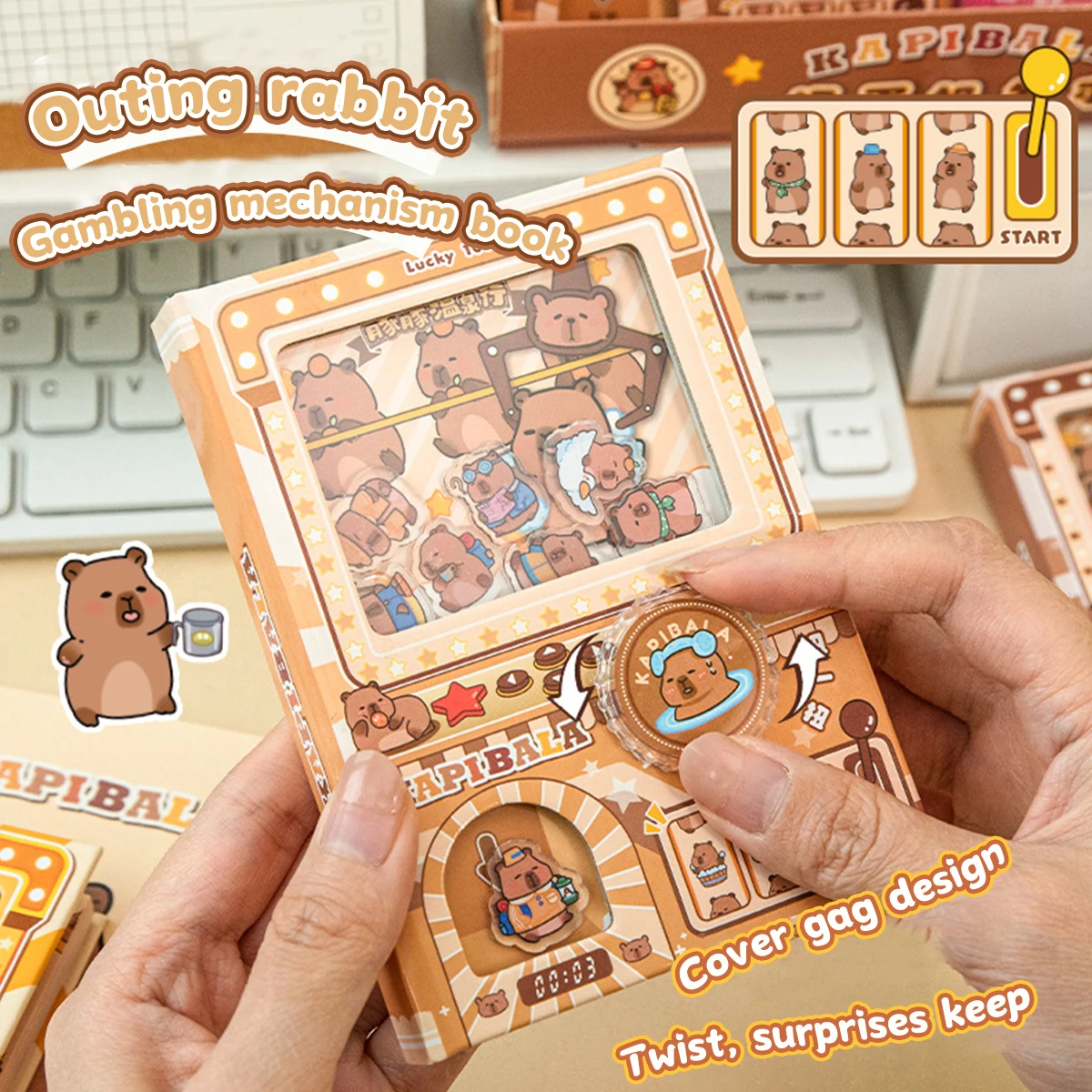 Kawaii Capybara Busy Notebooks | Reusable Stress Relief Sensory Toys for Kids&Students Back to School Stationery Gifts Organizer