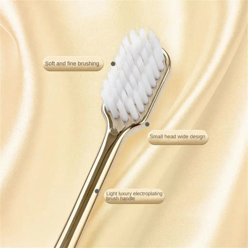 Luxury Soft แปรงสีฟันผู้ชายผู้หญิงผู้ใหญ่ฟันแปรงทองเงินแปรง Elegance Gentle แปรงสีฟัน Drop Shipping