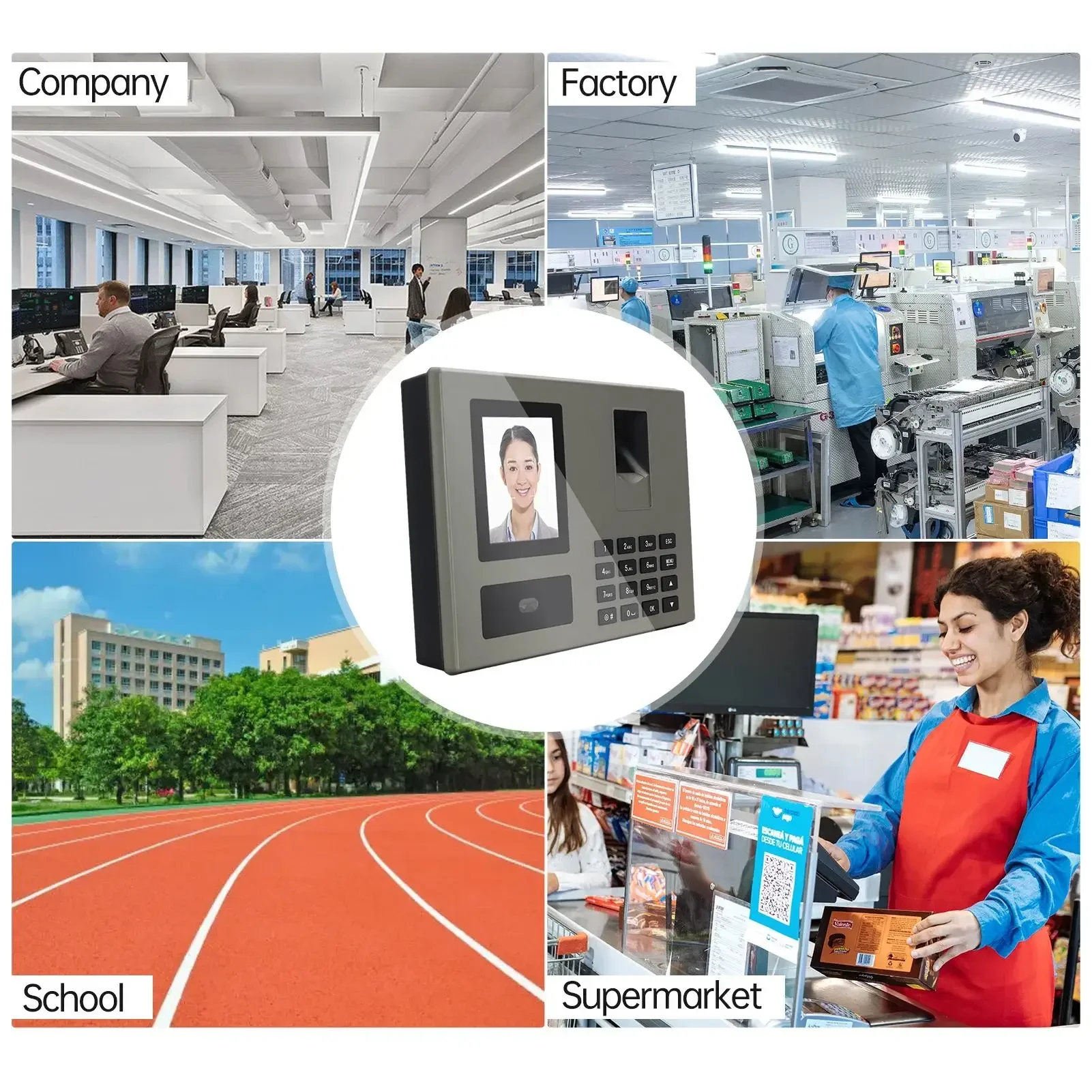FA03 Машина учета рабочего времени по отпечаткам пальцев Поддержка распознавания лиц Разблокировка пароля Устройство регистрации сотрудников Устройство для перфокарт