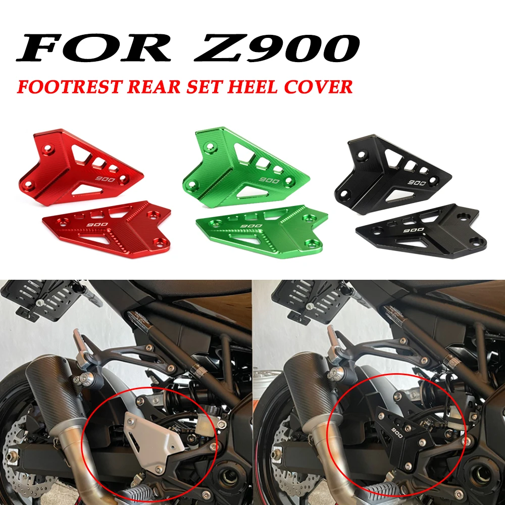 Para KAWASAKI Z900 Z 900 2017 - 2023 2022 2021 2020 accesorios de motocicleta reposapiés juego trasero placas de talón Protector
