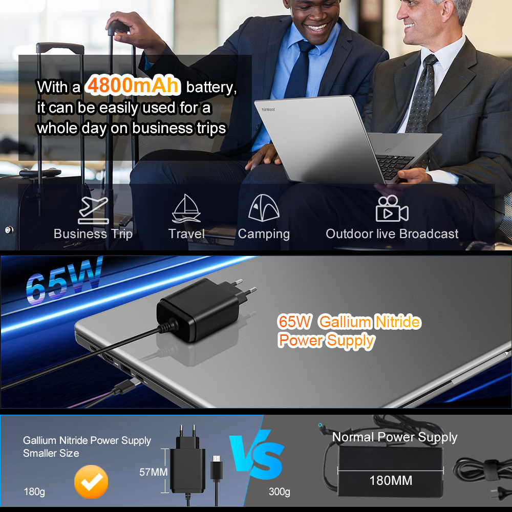 Ninkear A15 Pro Laptop AMD Ryzen 5 7430U 16 inch 120 Hz 2560*1600 Scherm 16 GB 1 TB Vingerafdruk Ontgrendelen Notebook Computer