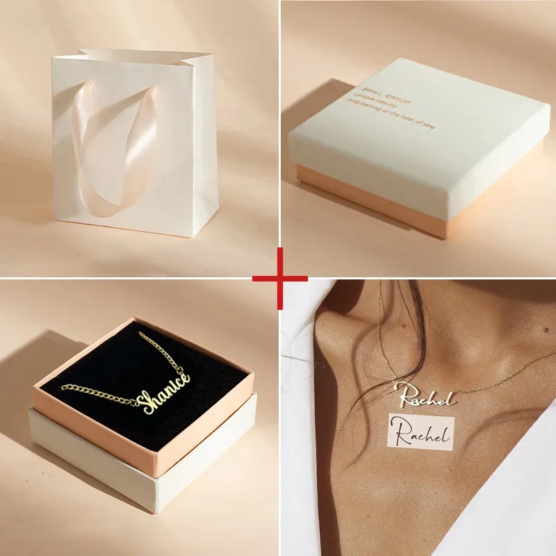 Collar personalizado con nombre escrito a mano para mujer, collar personalizado con placa de identificación de acero inoxidable, joyería para hombre