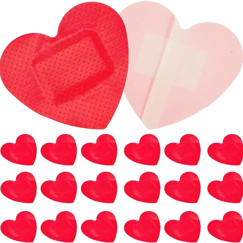 20 teile/satz Rote Herz Pflaster Liebe Haut Patch Konzert Gesicht Aufkleber Wundpflaster Erste Hilfe Streifen Klebe Bandagen Woundplast