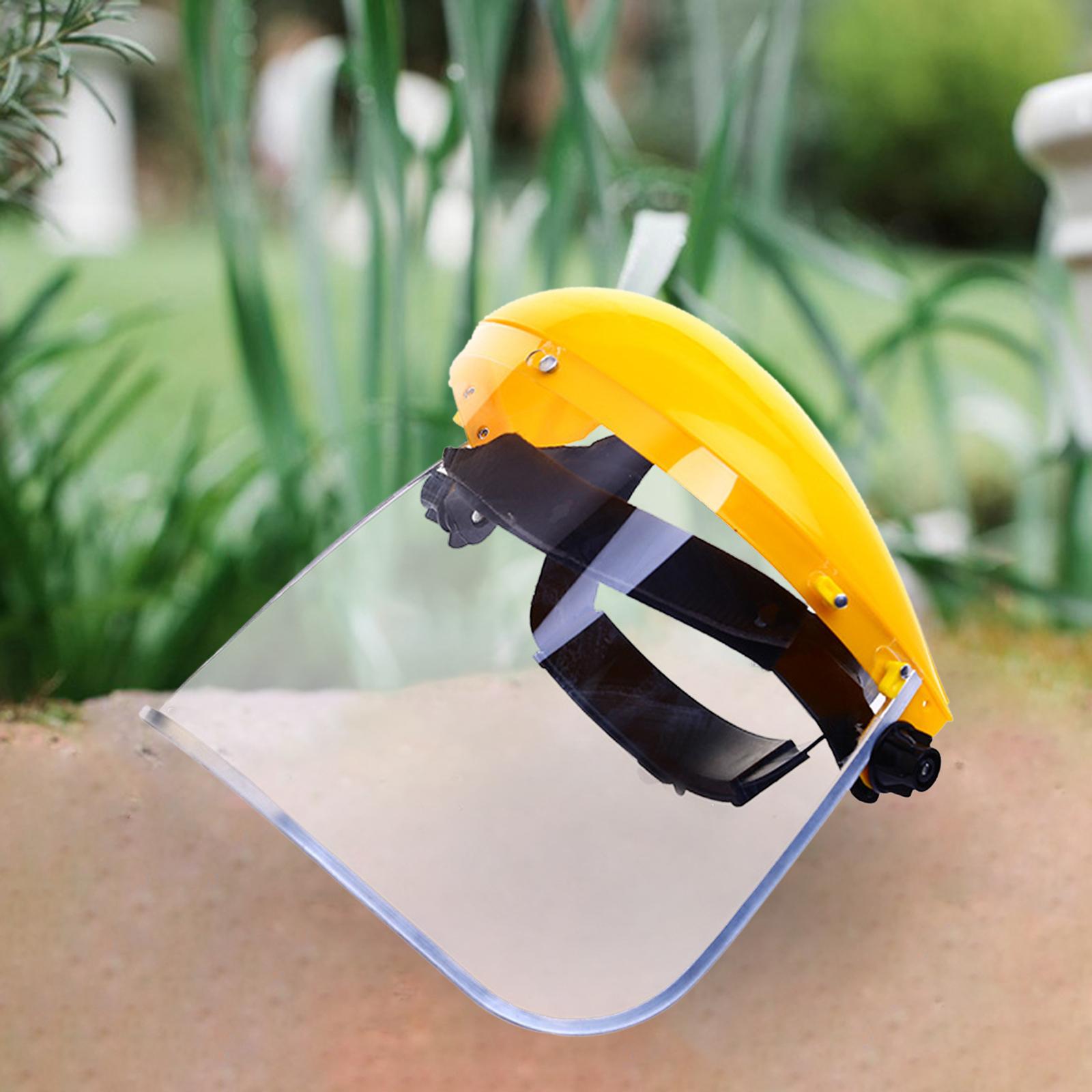 DIY Ersatz Gesichts schutz und Halterung für Voll krempe Schutzhelme Universal Trimm ing Garten Logging Protector PVC Visier Zubehör