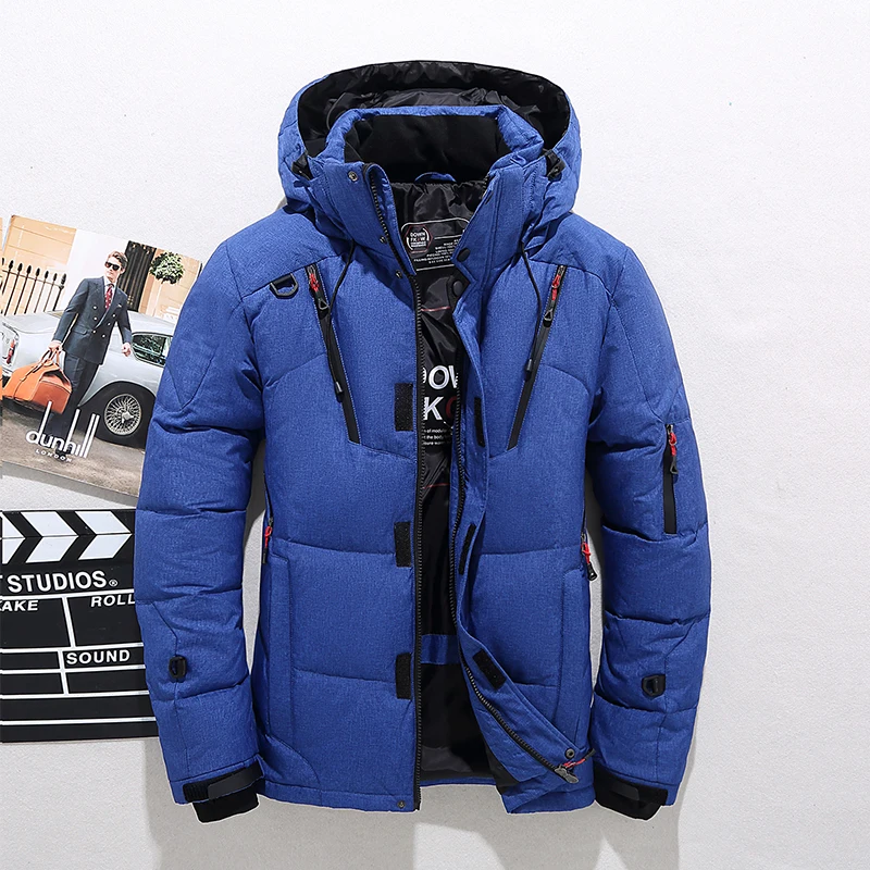 High Quality Overcoat Fashion Down Jacket Men Winter Warm Jacket White Duck Down Parka Men's Hooded Thick Down Coat M-5XL