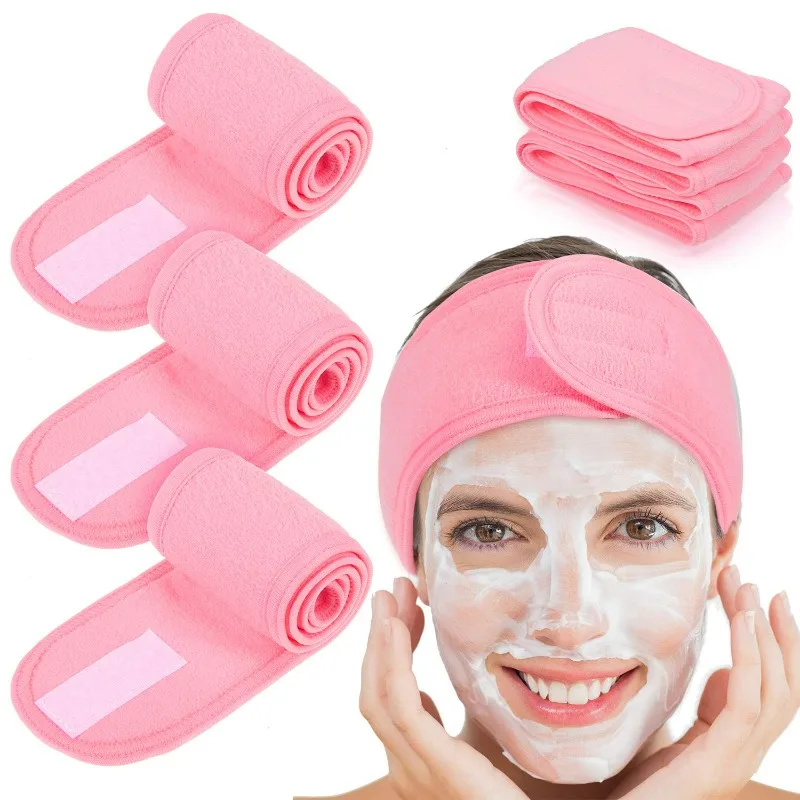 Spa-Stirnband für Damen |   Elastisches Flanell-Haarband |   Perfekt für Hautpflege, Dusche, Yoga und Sport