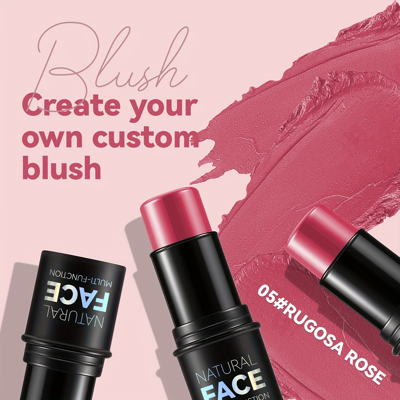 Cremefarbene Kontursticks, Farbtöne mit Textmarker, Bronzer und Rouge, nicht fettendem und wasserbeständigem Gesichtskonturstift