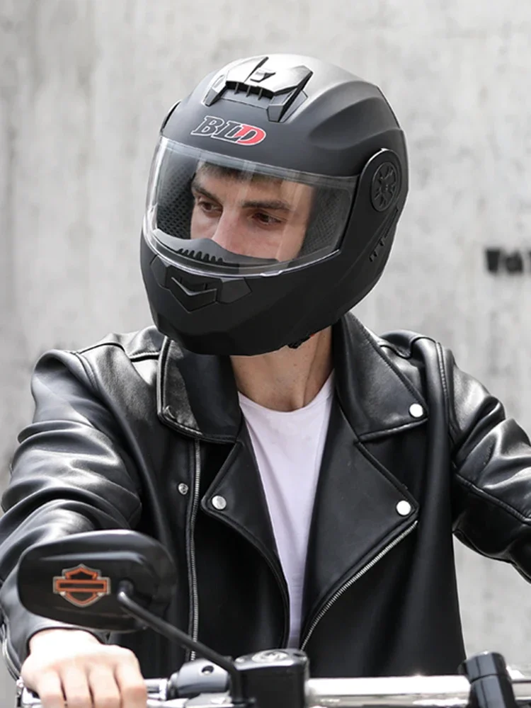 2022 New DOT Appoved High Quality Double Lens Flip Up Helmet Abs Full Face motocross Motorcycle Racing Helmet Unisex