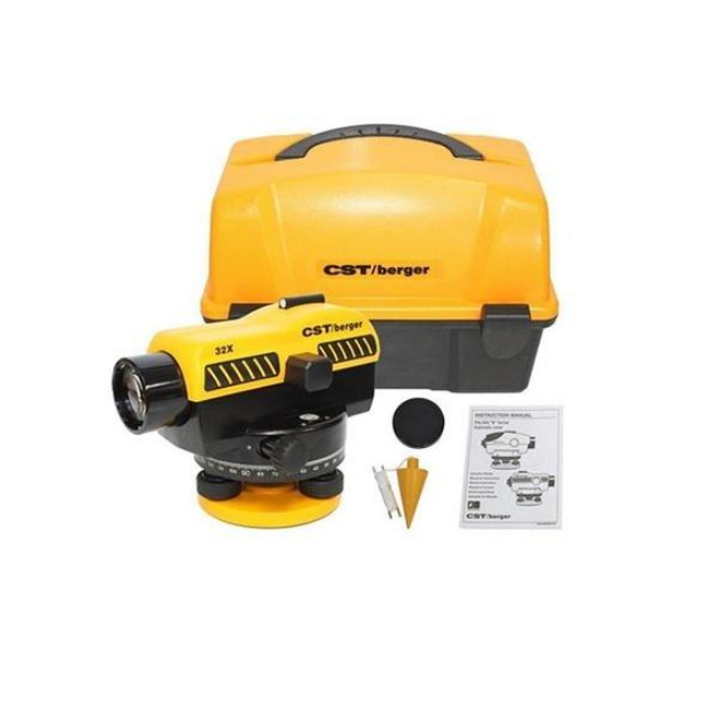 Kit Nível Óptico Automático 32x + Mira 5m + Tripé Topografia