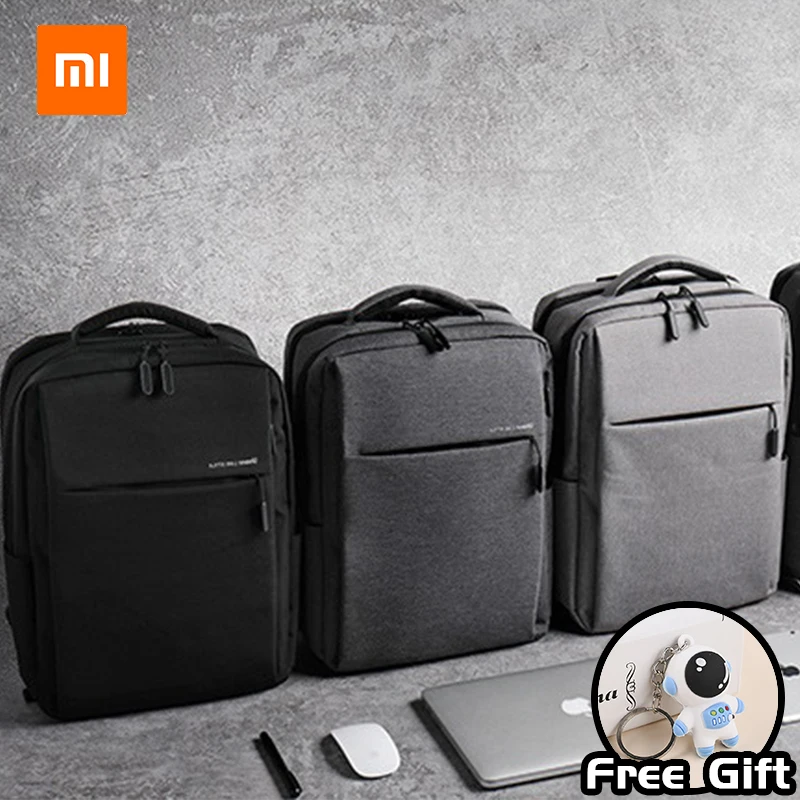 Mochila urbana minimalista Xiaomi 2, mochila de viaje USB para ordenador portátil de 15,6 pulgadas mejorada para hombres y mujeres, mochila para portátil impermeable