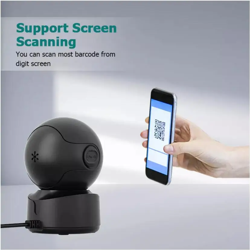 NETUM A5 2D desktop barcodescanner, omnidirectionele handsfree bekabelde USB grote barcodelezer 1D QR-scherm barcodes scannen