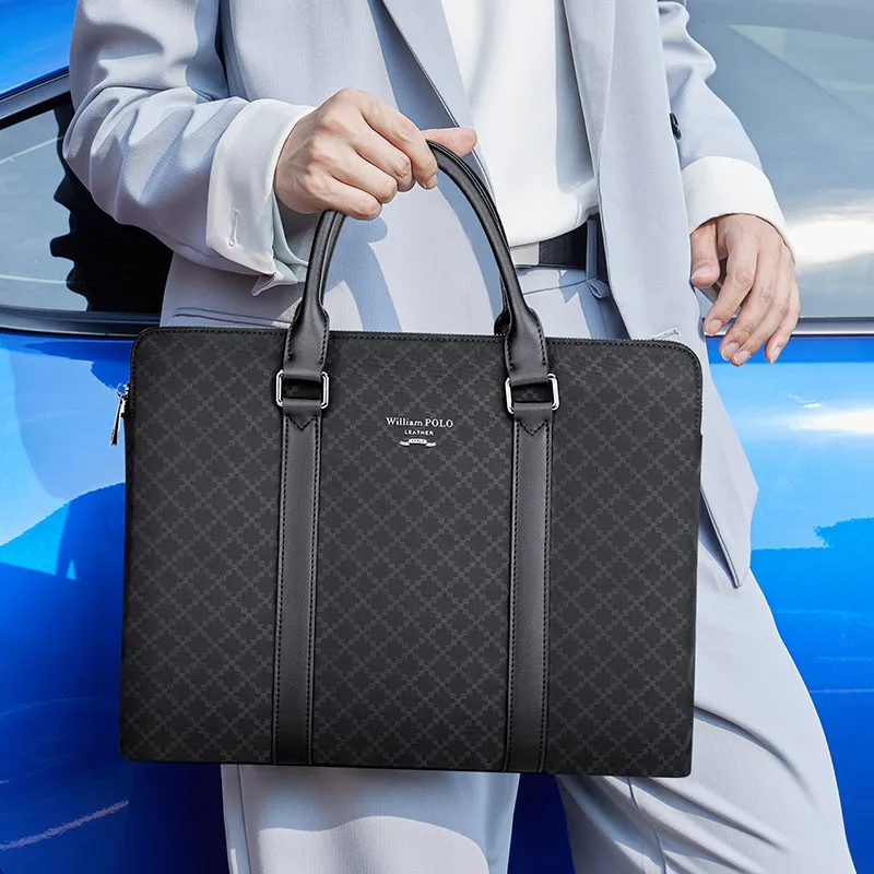 Teczka biznesowa Męska torebka Męska pozioma torba na laptopa o dużej pojemności Wypoczynkowa torba podróżna w biurze Moda