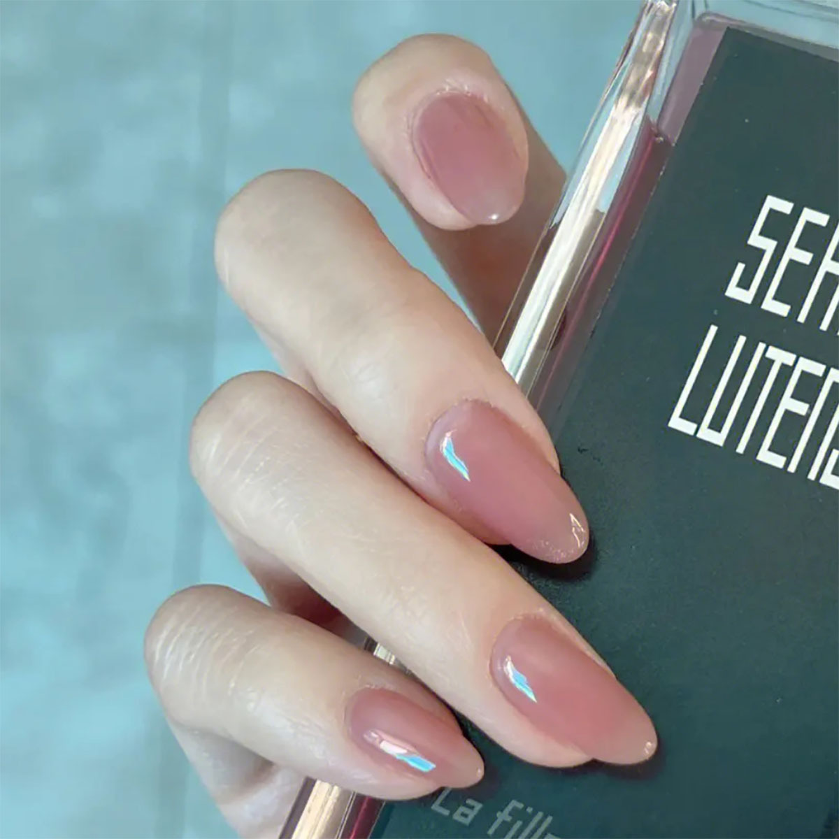 24 ชิ้น/เซ็ตNudeเล็บปลอมยาวภาษาฝรั่งเศสคําอัลมอนด์โลงศพเคล็ดลับสีชมพูสีเทาสีน้ําตาลฤดูใบไม้ร่วงฤดูหนาวตกแต่งFaux Onglesกดบนเล็บปลอม