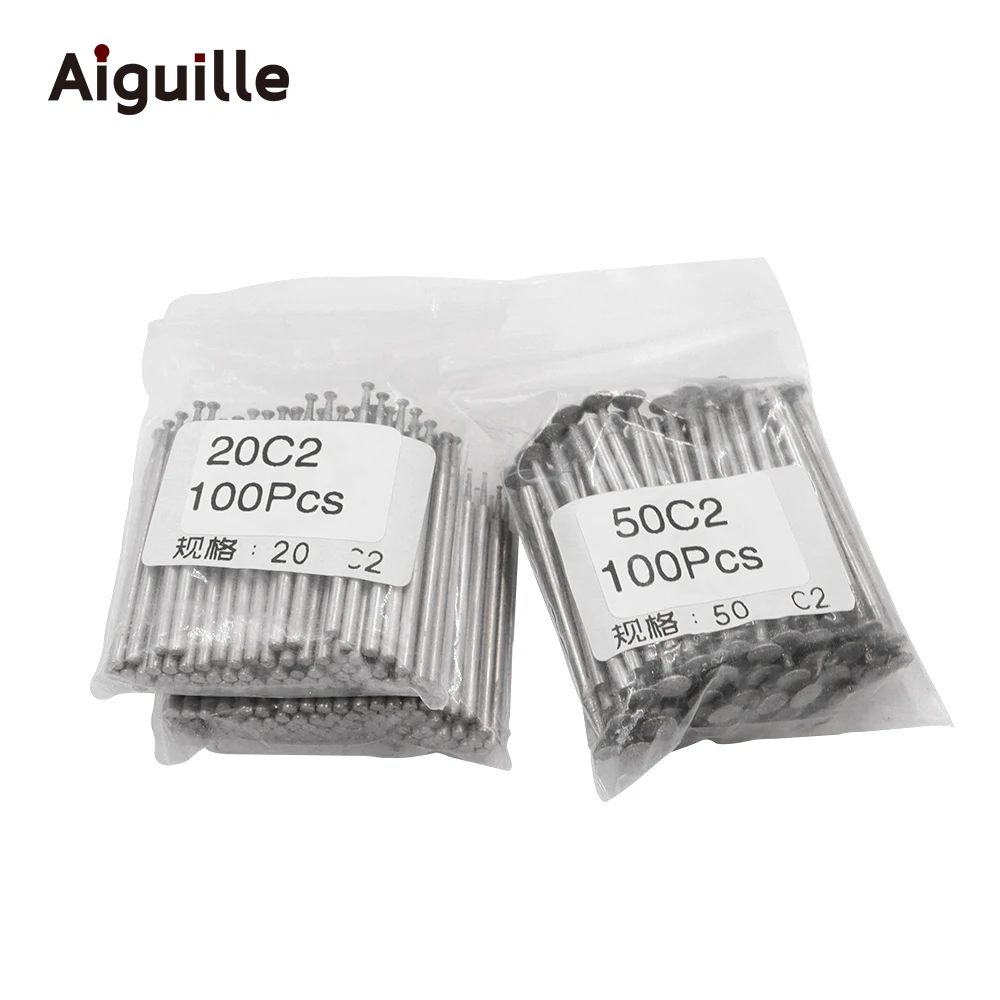 100 Chiếc C2-type Vỏ 2.35Mm 120 # Kim Cương Xay Burr 0.5-8.0Mm Răng Bit Kim Cương Điểm kim Cương Xay Burr
