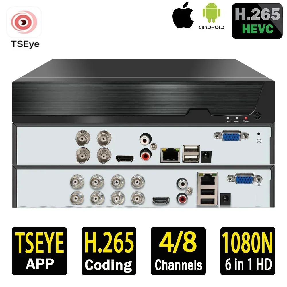 CCTV DVR 4 канала/8 каналов 1080N AHD DVR цифровой видеорегистратор 6 в 1 гибридный видеорегистратор 1080P NVR охранное наблюдение xmeye P2P