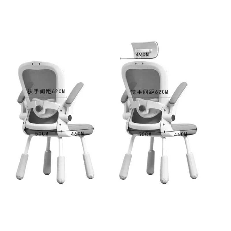 Cadeira de estudante de design mínimo com suporte de mão Cadeira de encosto ergonômico Mesa infantil doméstica e cadeira de escrita