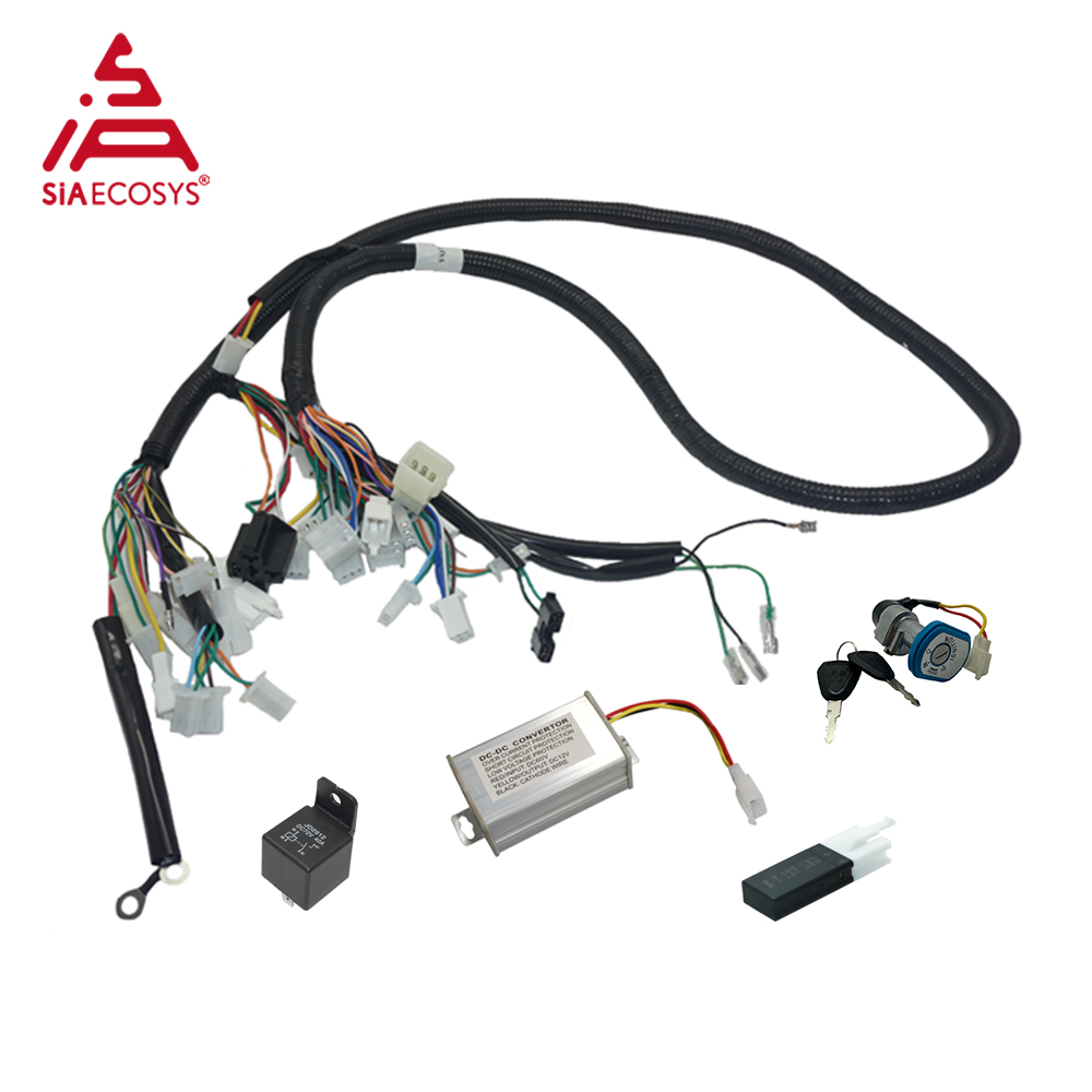 SiAECOSYS Vehicle Wiring Harness for Fardriver Hall/Encoder Controller Electric Bike Controller and Display System