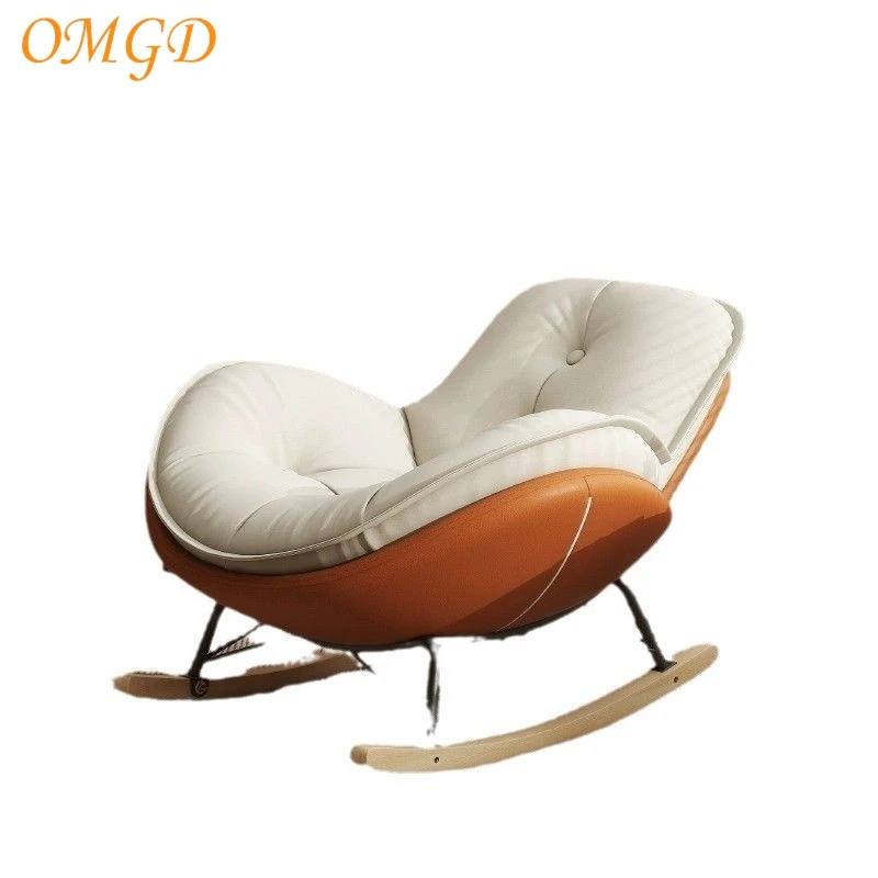 เพนกวินโยกเก้าอี้ Recliner โมเดิร์นระเบียงบ้านเก้าอี้ห้องนั่งเล่นเดี่ยวหรูหรา Leisure Lazy โซฟาโยกเก้าอี้