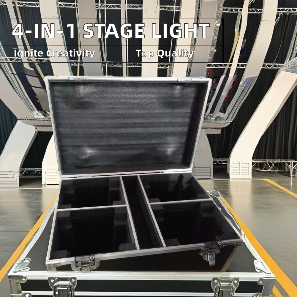 Luz LED profesional 4 en 1 con cabezal móvil para escenario, luces de haz blanco RGBW para eventos KTV, modos de Control DMX DMX512, uso de caja móvil