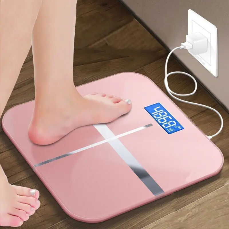 USB-intelligente elektronische Waage intelligentes Gesundheits waage einfarbig Haushalts präzisions gewichts messzahlen