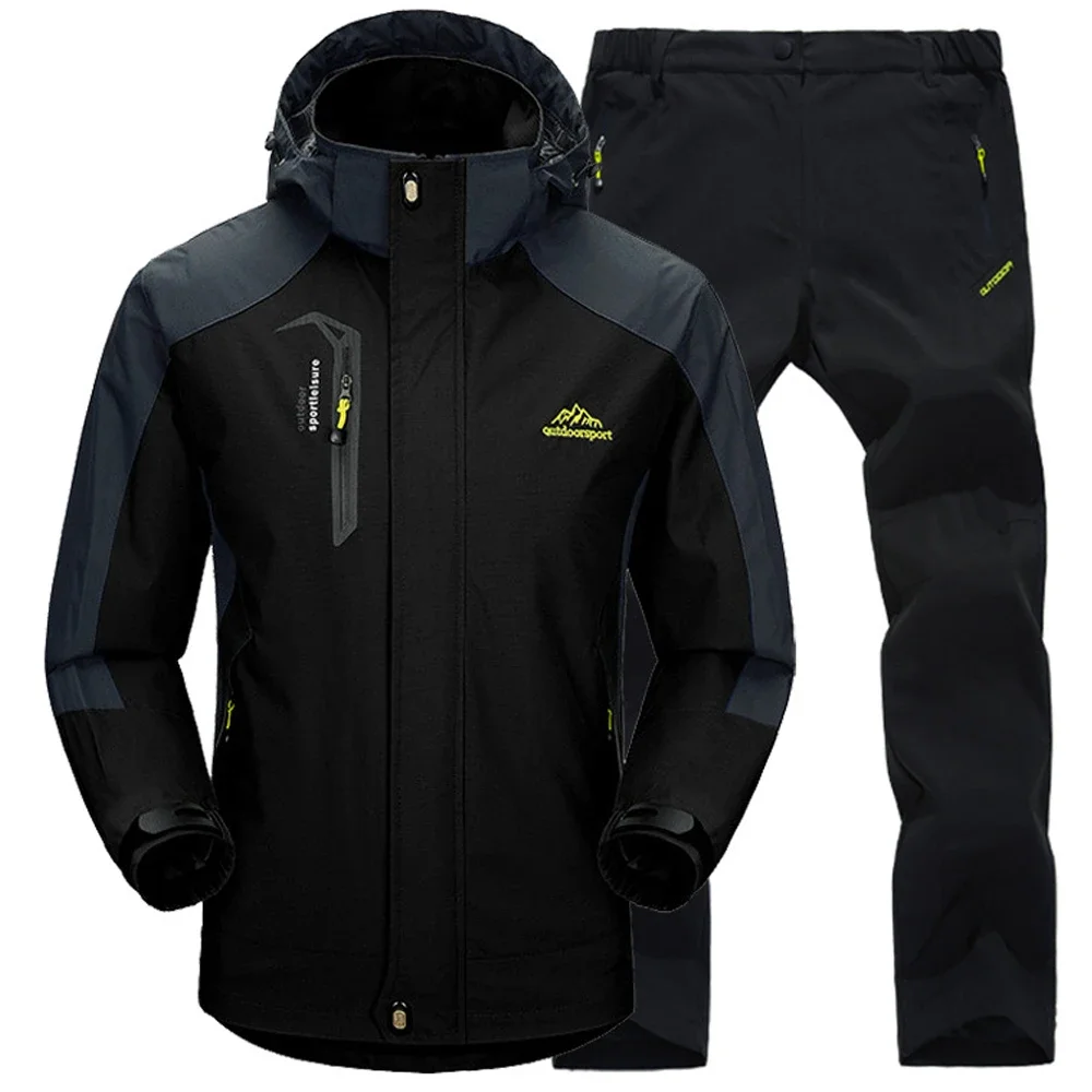 Outdoor Jacke Hosen setzt Männer Fleece thermisch wasserdicht wind dichte Kapuzen jacken Wandern Militär ausflug Berg Camping Kleidung