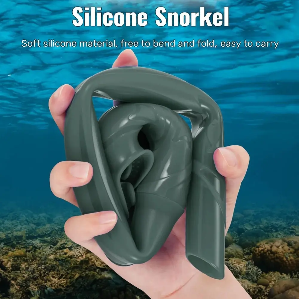 Soft Silicone Diving Snorkel portatile pieghevole Easy-Breath Wet Scuba con custodia per apnea pesca subacquea nuoto