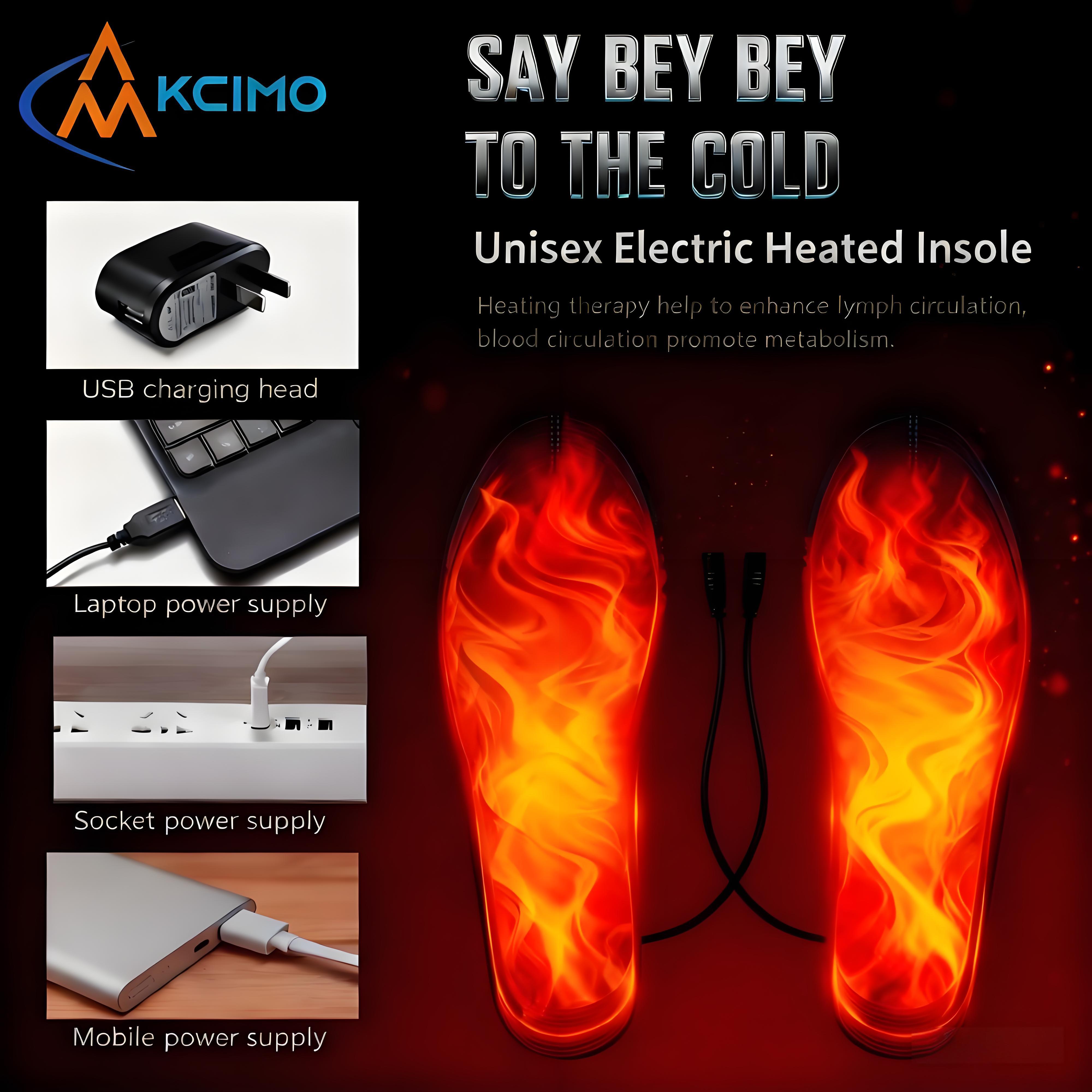 Palmilhas aquecidas recarregáveis USB – Aquecedores de inverno reconfortáveis com 3 níveis de calor, cabe nos tamanhos 35-46 para esqui e caminhadas