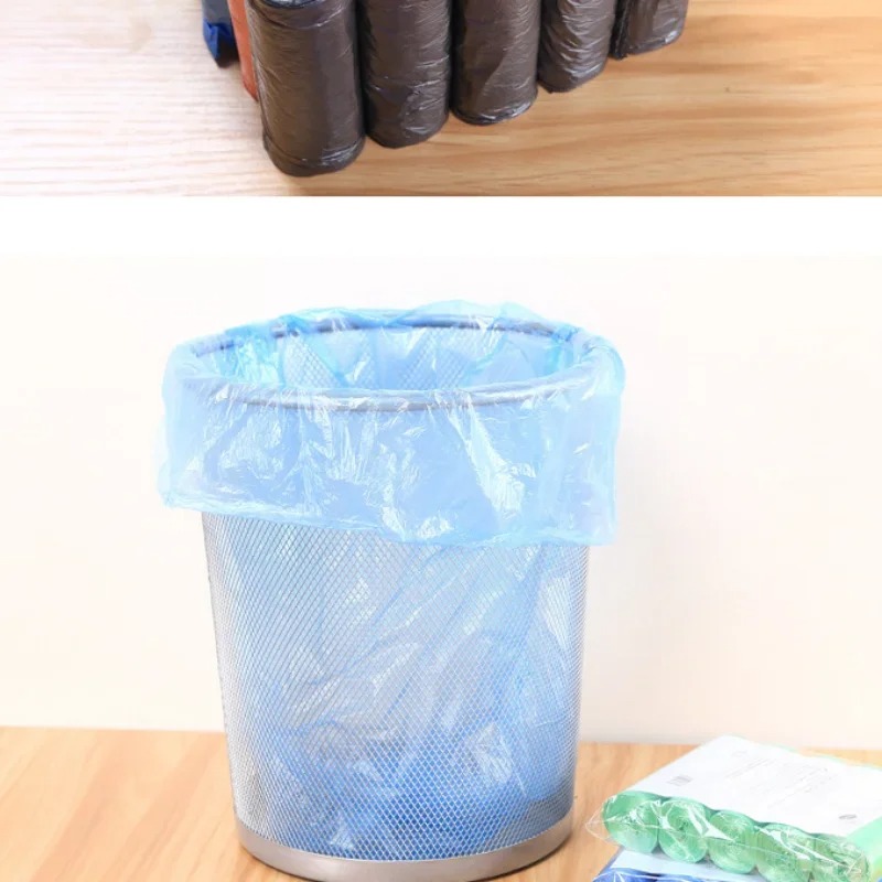 5 rolos 1 pacote doméstico descartável lixo bolsa de armazenamento de cozinha sacos de lixo limpeza saco de resíduos saco de plástico